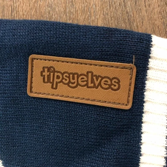 Tipsy Elves Ugly Sweater - Santa on the Roof Chimney - Blue Red White - Picture 3 of 7